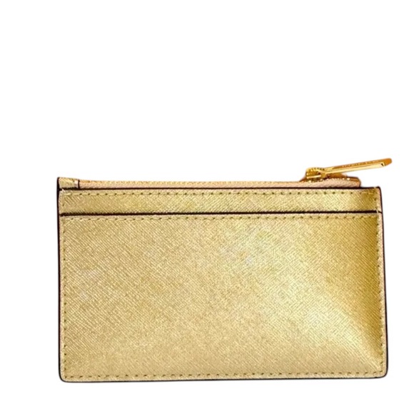 Michael Kors Jet Set Travel Top Zip Card Case Wallet Pale Wallet - Picture 3 of 11